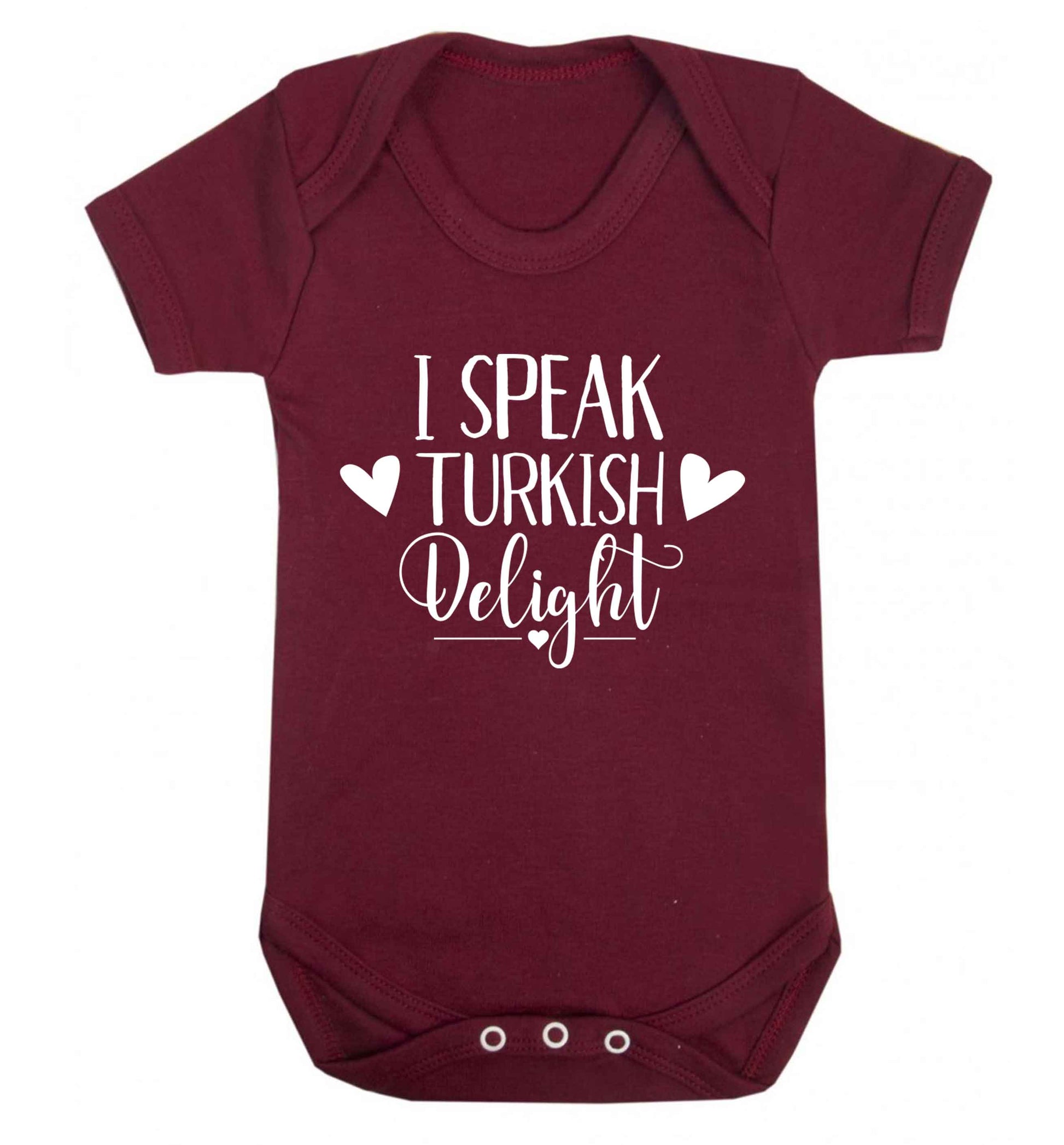I speak turkish...delight Baby Vest maroon 18-24 months