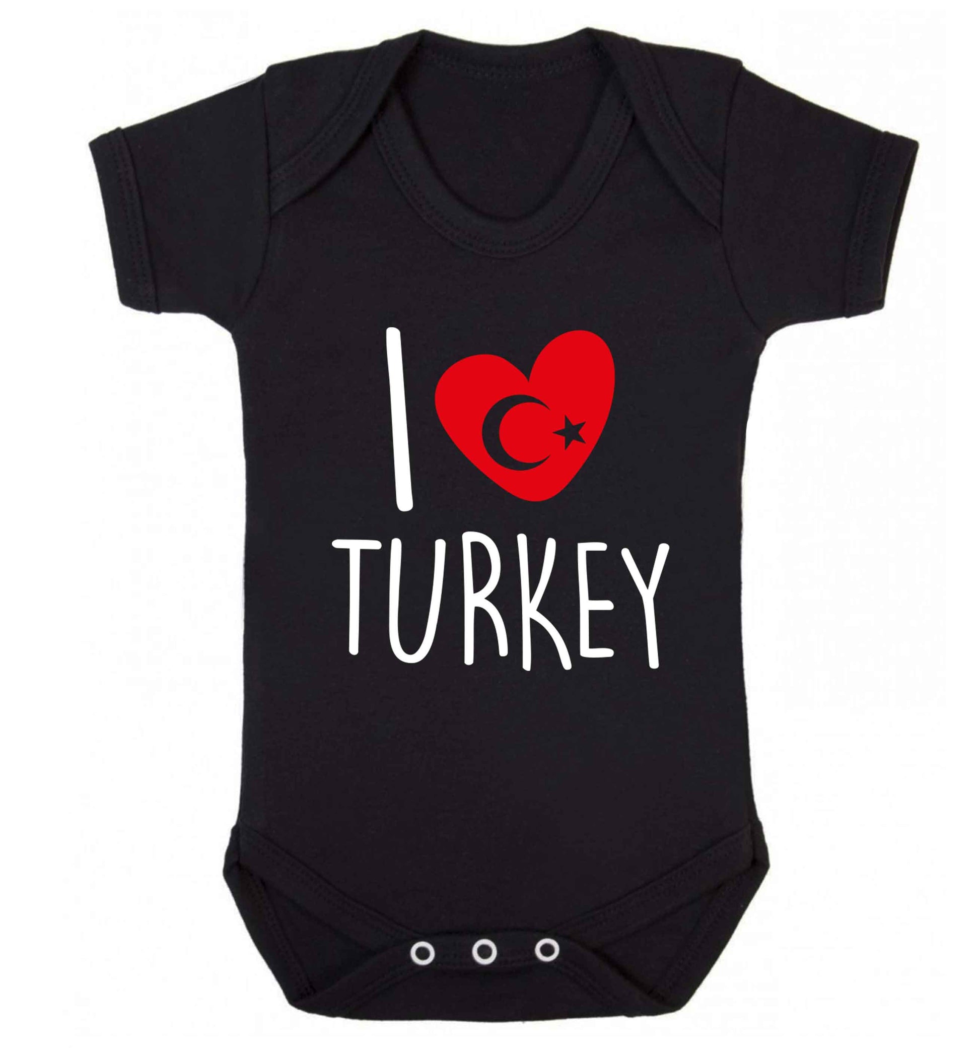 I love Turkey Baby Vest black 18-24 months