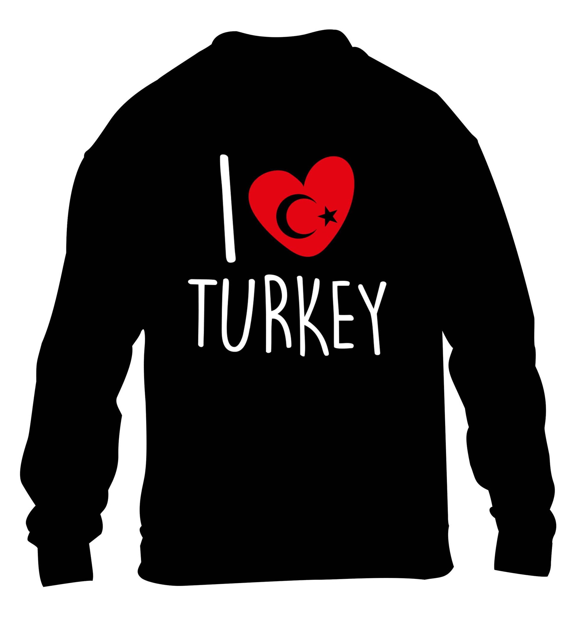 I love Turkey children's black sweater 12-13 Years