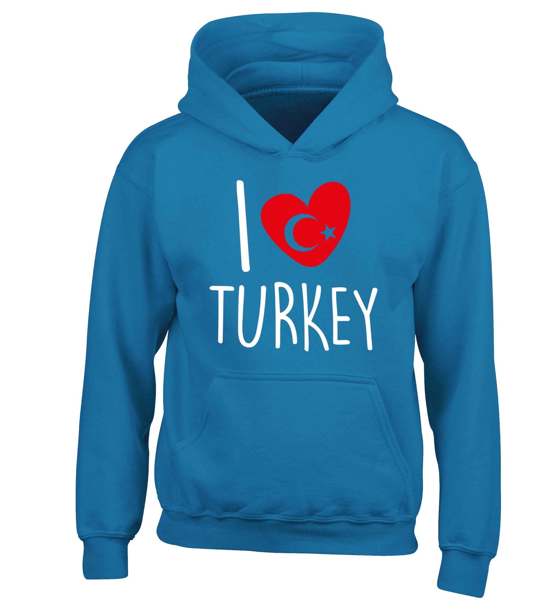 I love Turkey children's blue hoodie 12-13 Years