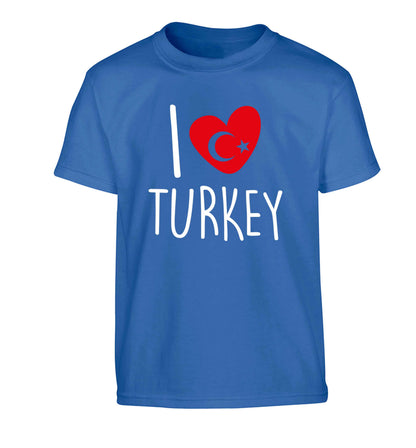 I love Turkey Children's blue Tshirt 12-13 Years