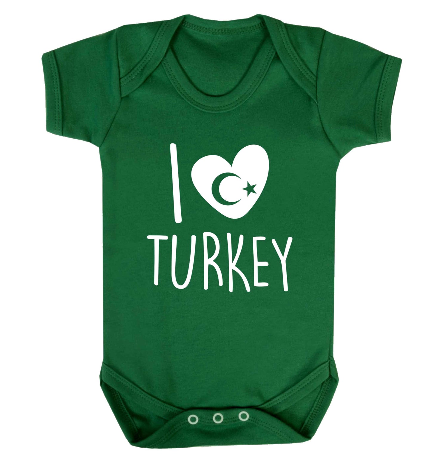 I love Turkey Baby Vest green 18-24 months