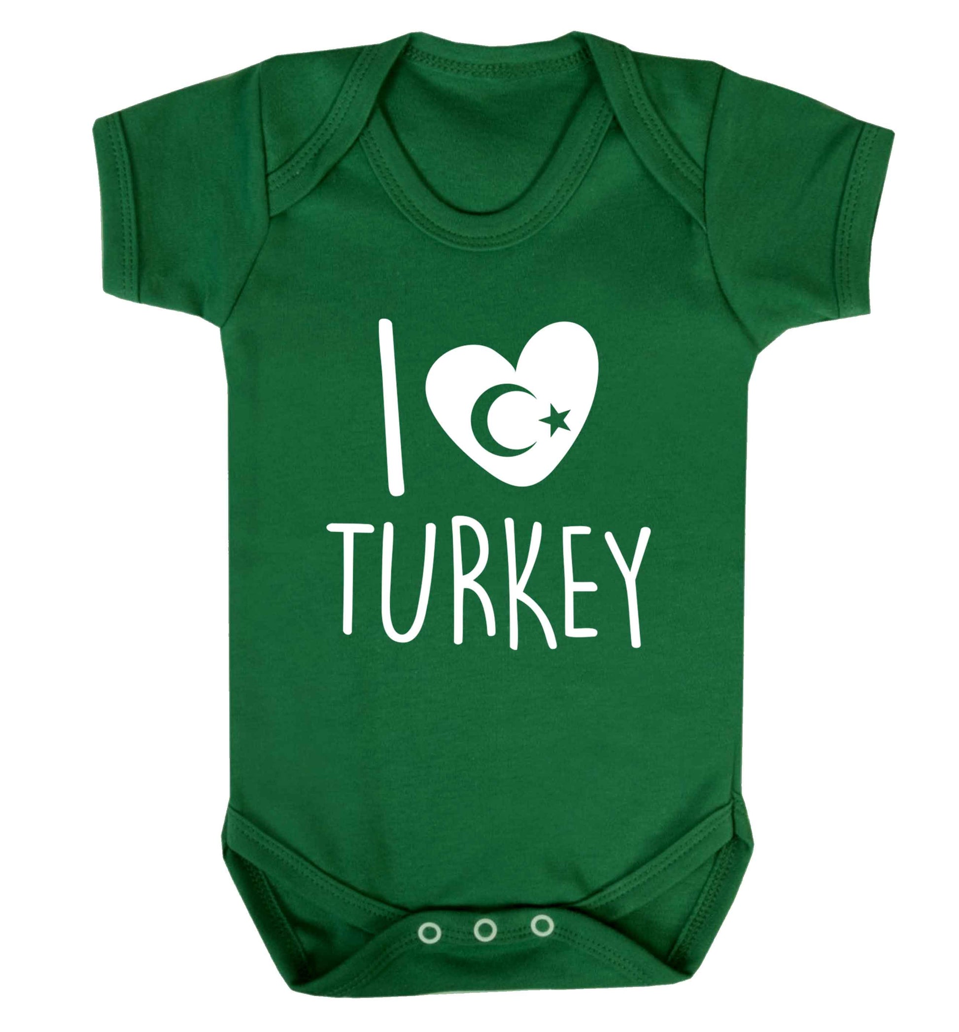 I love Turkey Baby Vest green 18-24 months