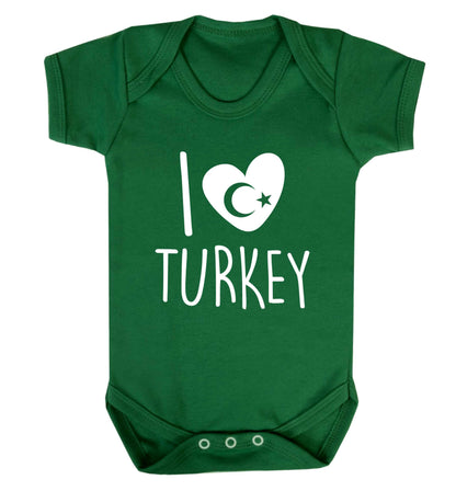 I love Turkey Baby Vest green 18-24 months
