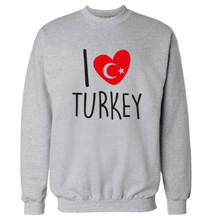 I love Turkey Adult's unisex grey Sweater 2XL