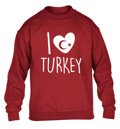 I love Turkey children's grey sweater 12-13 Years