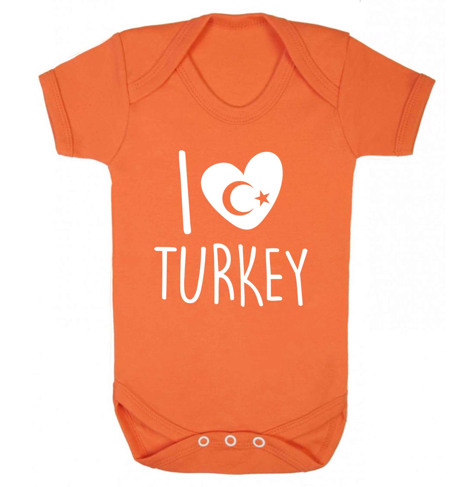 I love Turkey Baby Vest orange 18-24 months