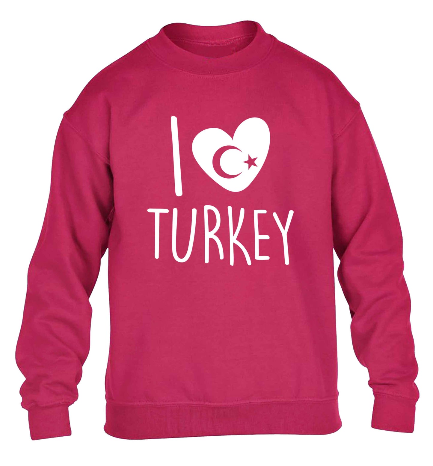 I love Turkey children's pink sweater 12-13 Years