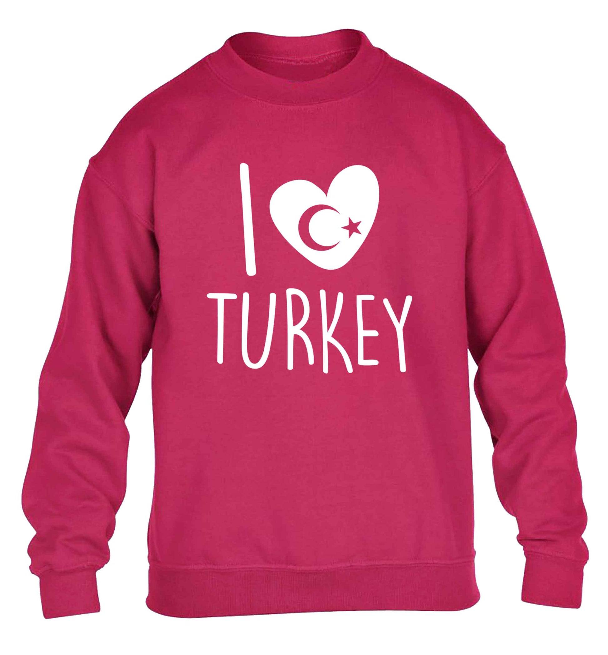 I love Turkey children's pink sweater 12-13 Years