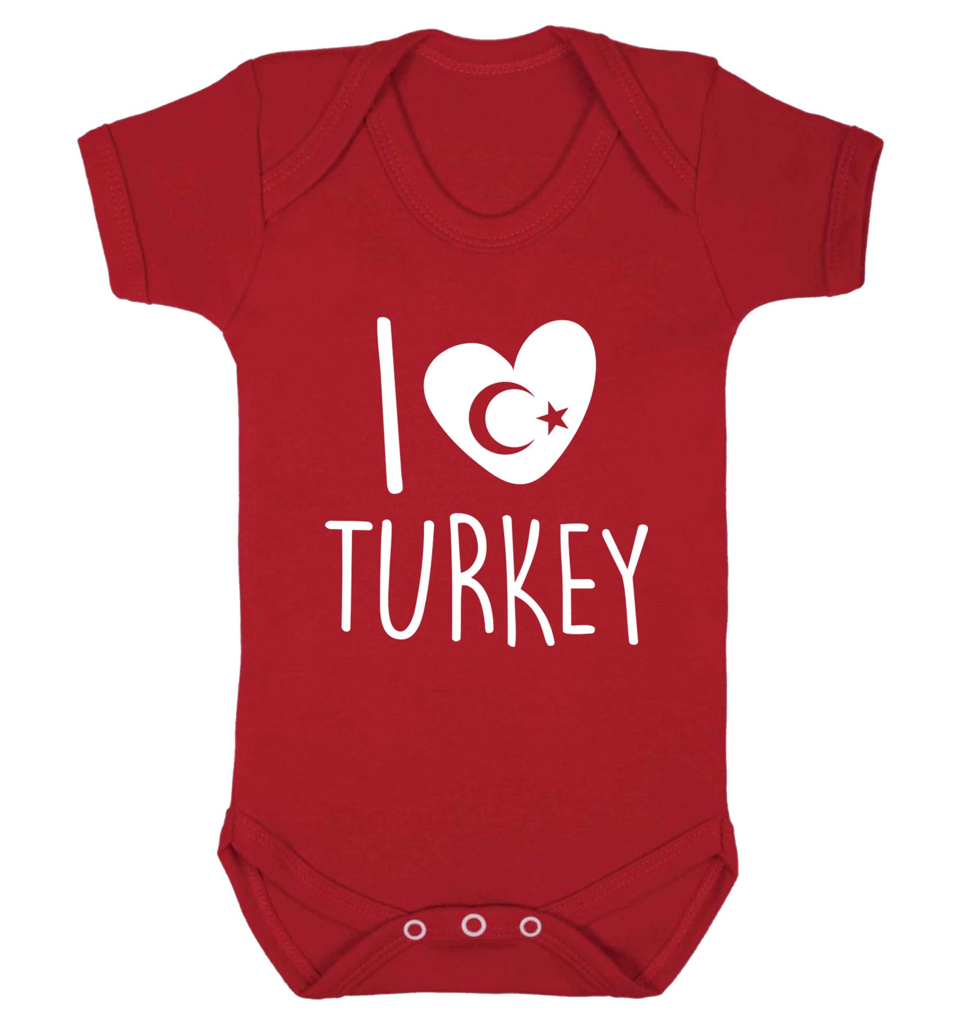 I love Turkey Baby Vest red 18-24 months