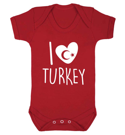 I love Turkey Baby Vest red 18-24 months