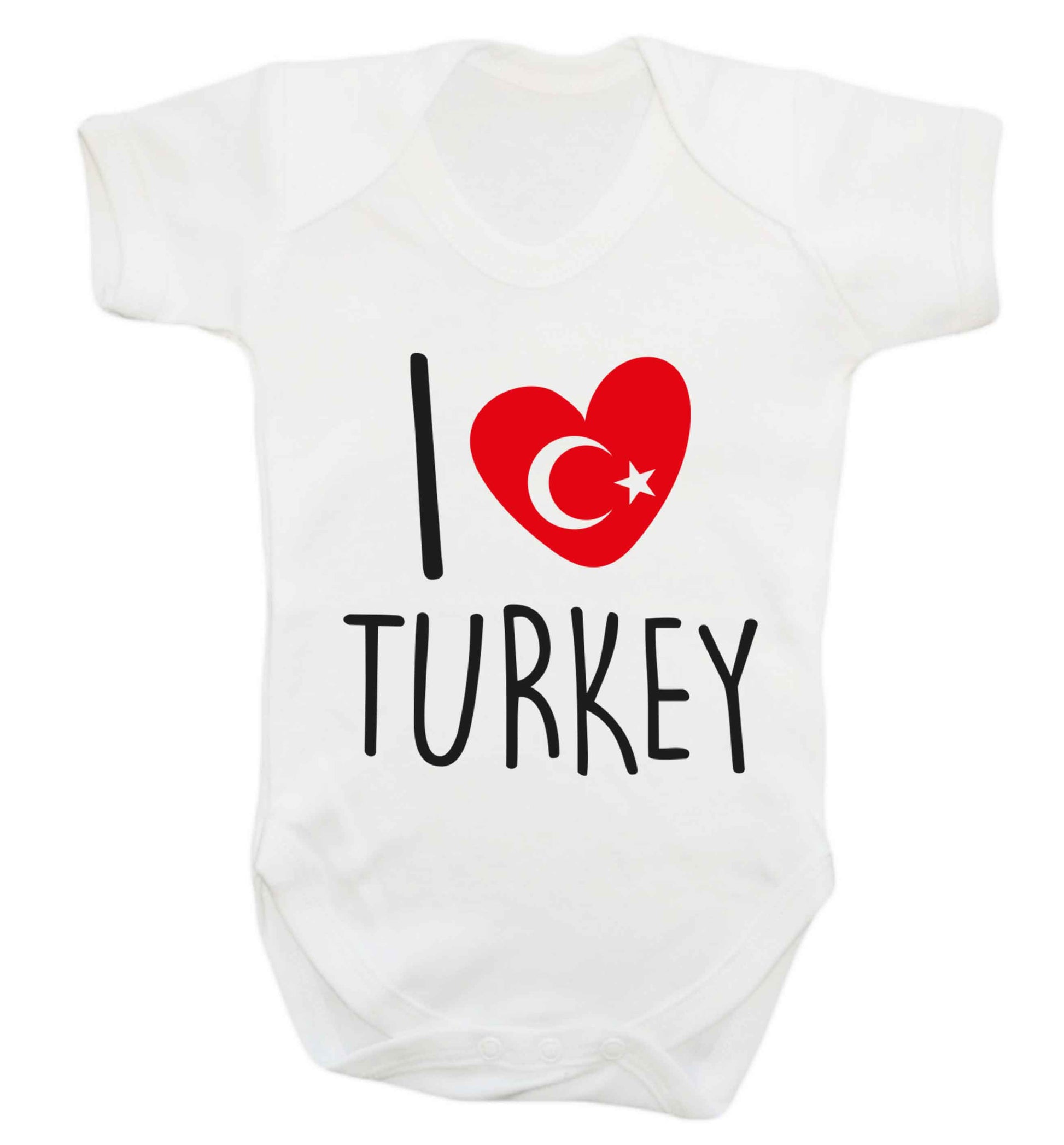 I love Turkey Baby Vest white 18-24 months