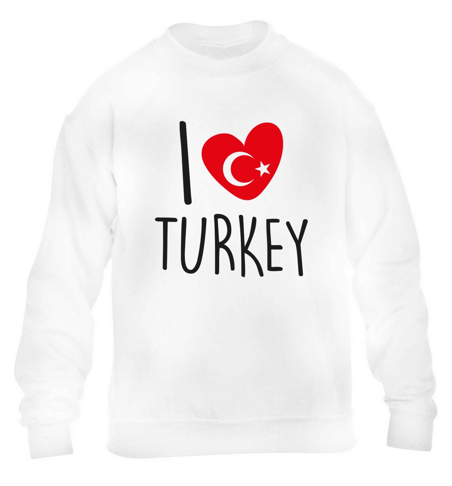 I love Turkey children's white sweater 12-13 Years