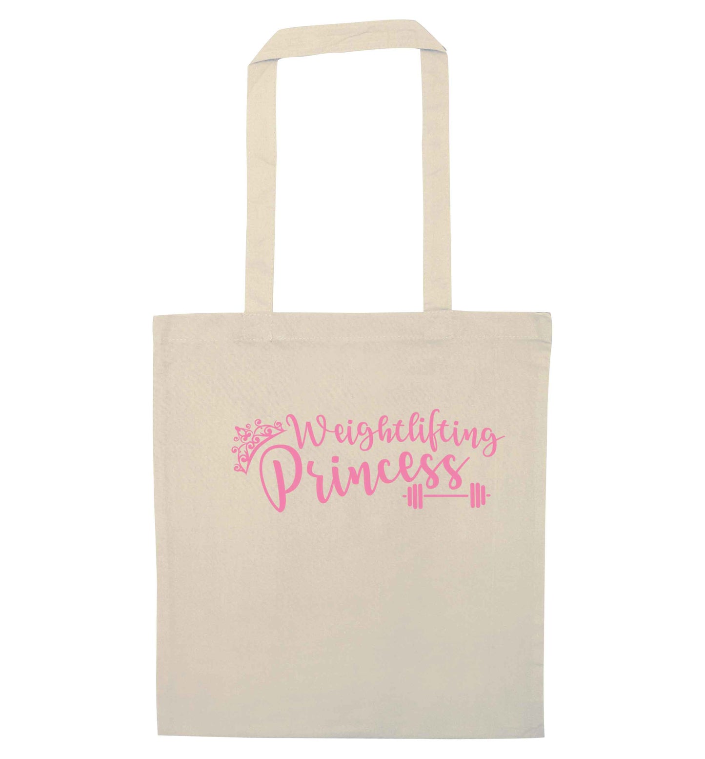 Weightlifting princess natural tote bag