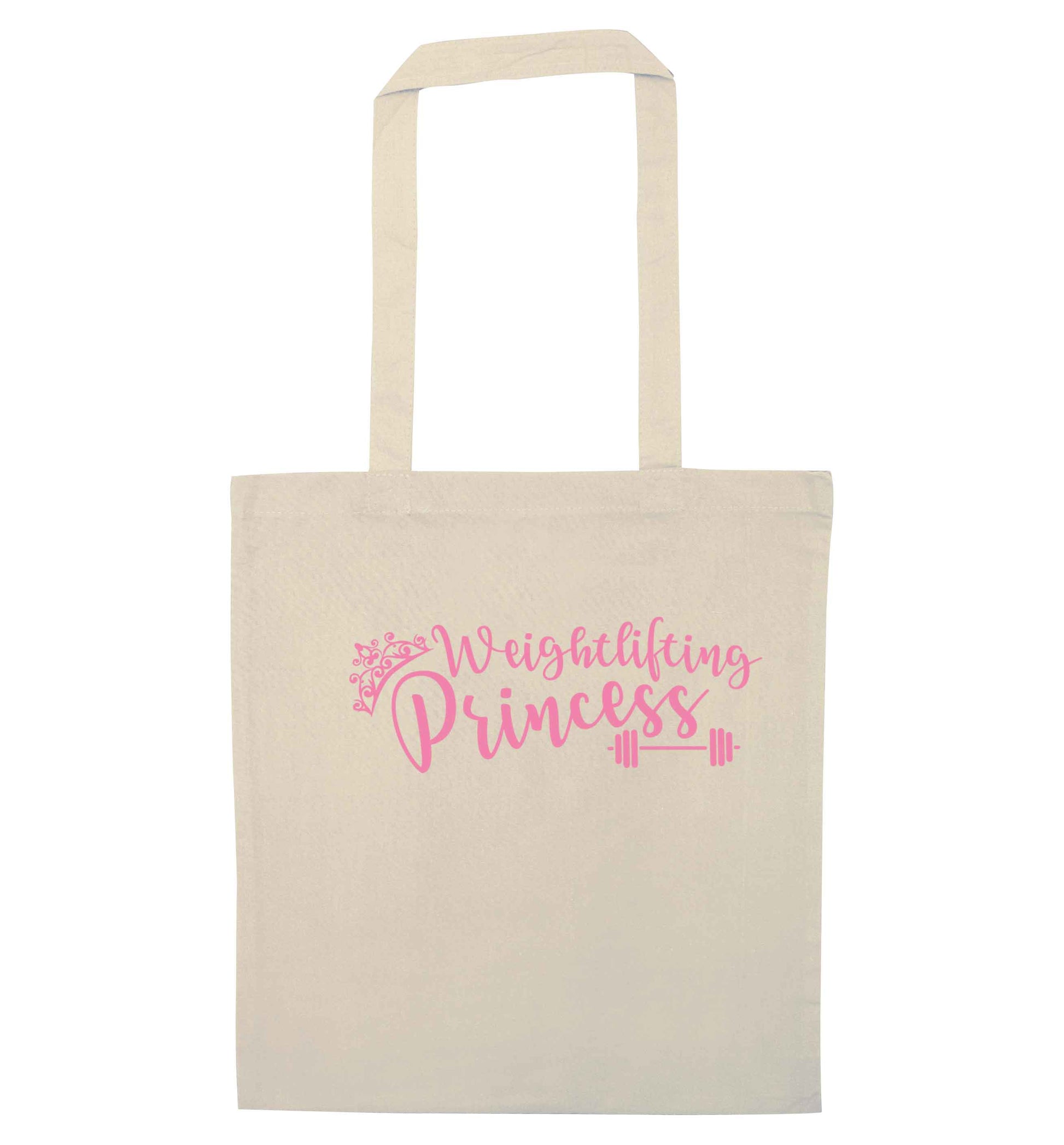 Weightlifting princess natural tote bag
