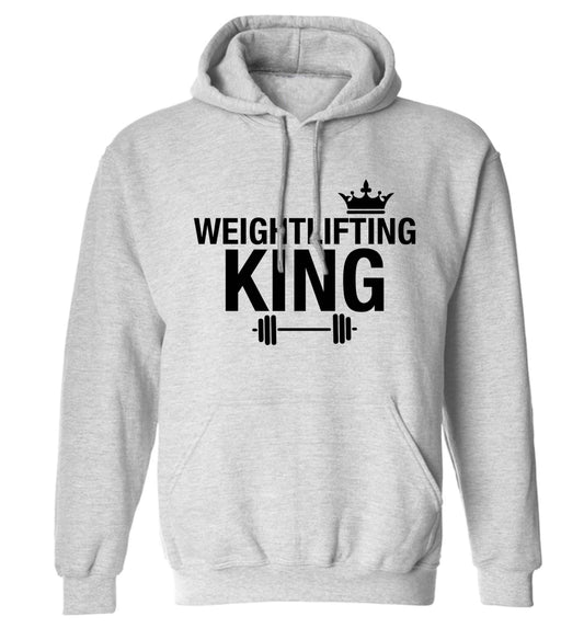 Weightlifting king adults unisex grey hoodie 2XL