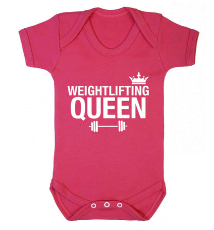 Weightlifting Queen Baby Vest dark pink 18-24 months