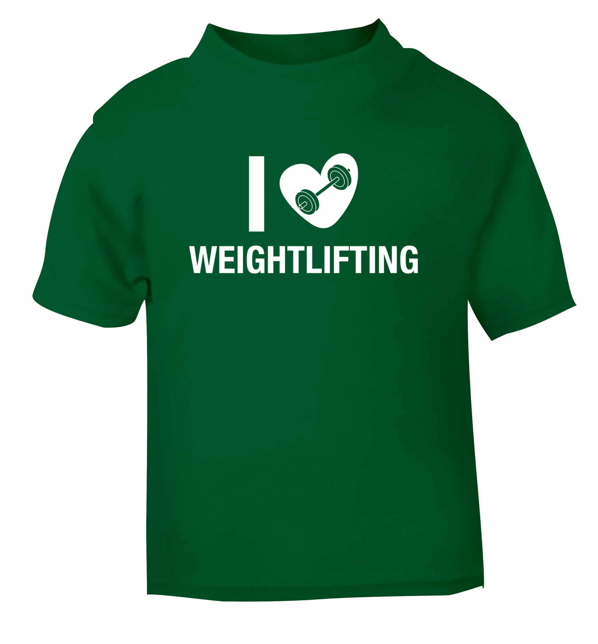 I love weightlifting green Baby Toddler Tshirt 2 Years