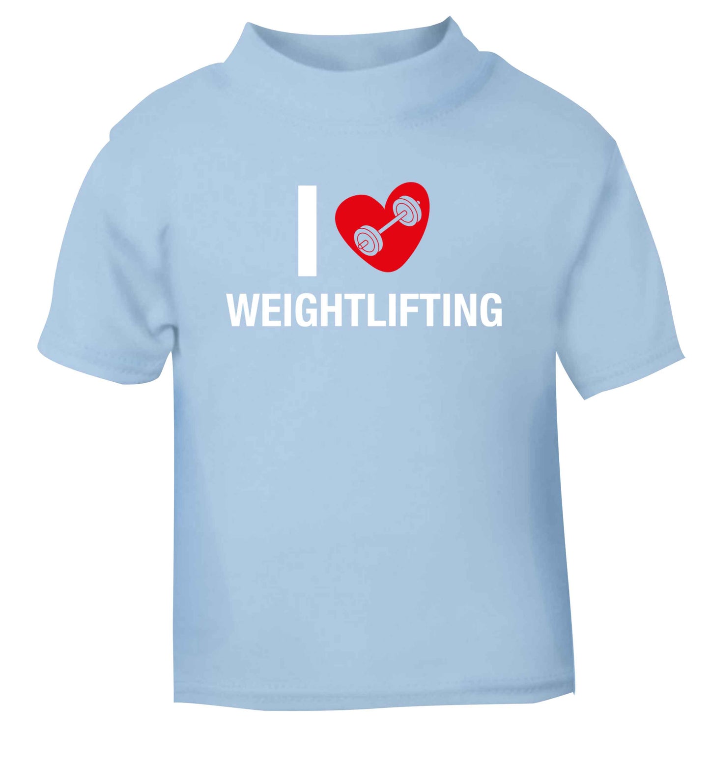 I love weightlifting light blue Baby Toddler Tshirt 2 Years