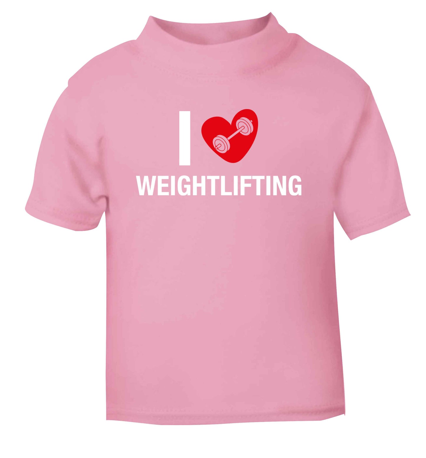 I love weightlifting light pink Baby Toddler Tshirt 2 Years