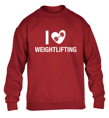I love weightlifting children's grey sweater 12-13 Years