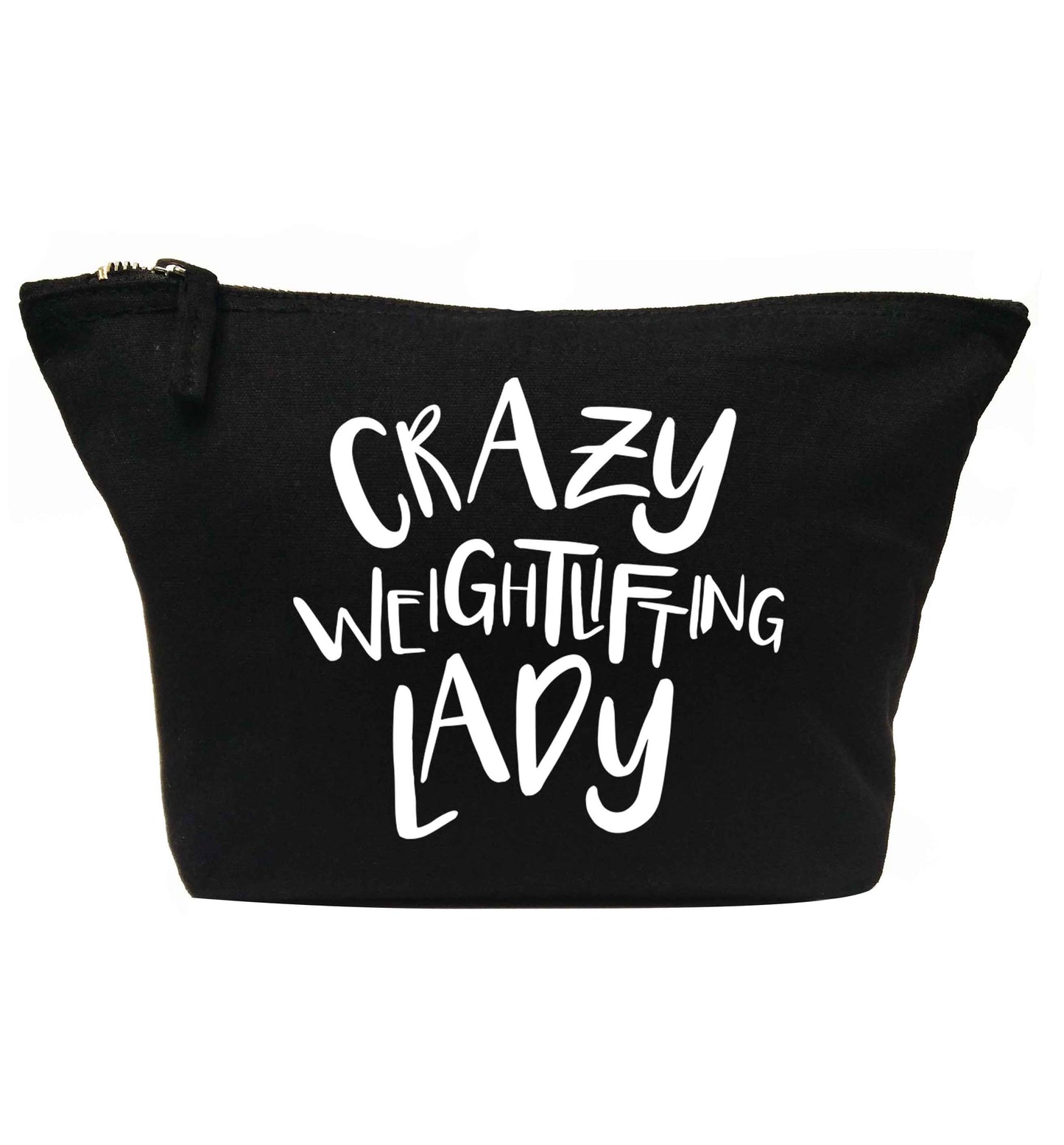 Crazy weightlifting lady | makeup / wash bag