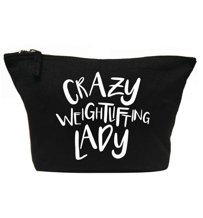 Crazy weightlifting lady | makeup / wash bag