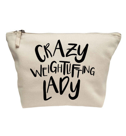 Crazy weightlifting lady | makeup / wash bag