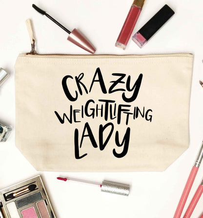 Crazy weightlifting lady natural makeup bag