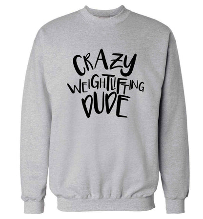Crazy weightlifting dude Adult's unisex grey Sweater 2XL