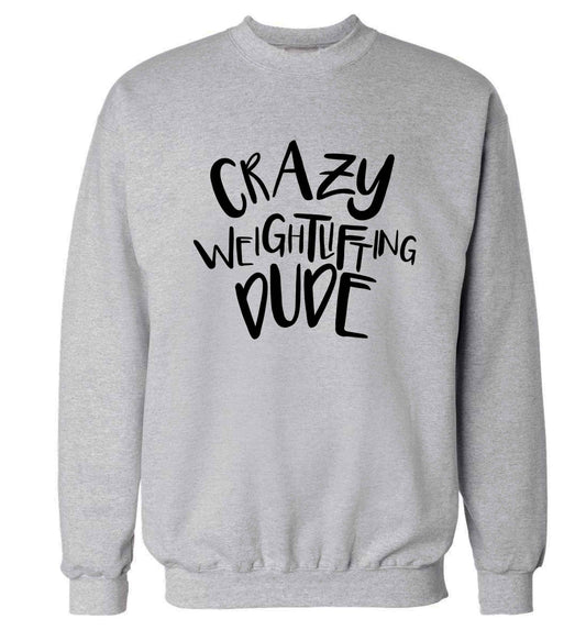 Crazy weightlifting dude Adult's unisex grey Sweater 2XL