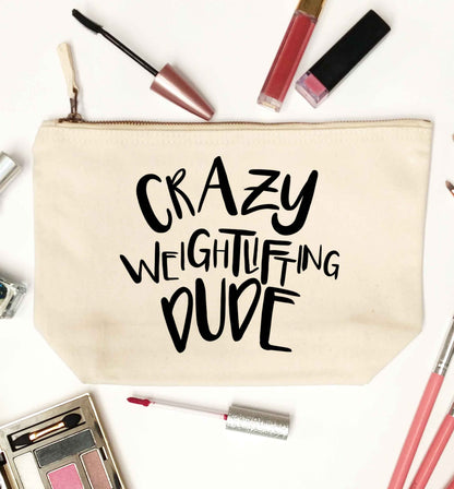 Crazy weightlifting dude natural makeup bag