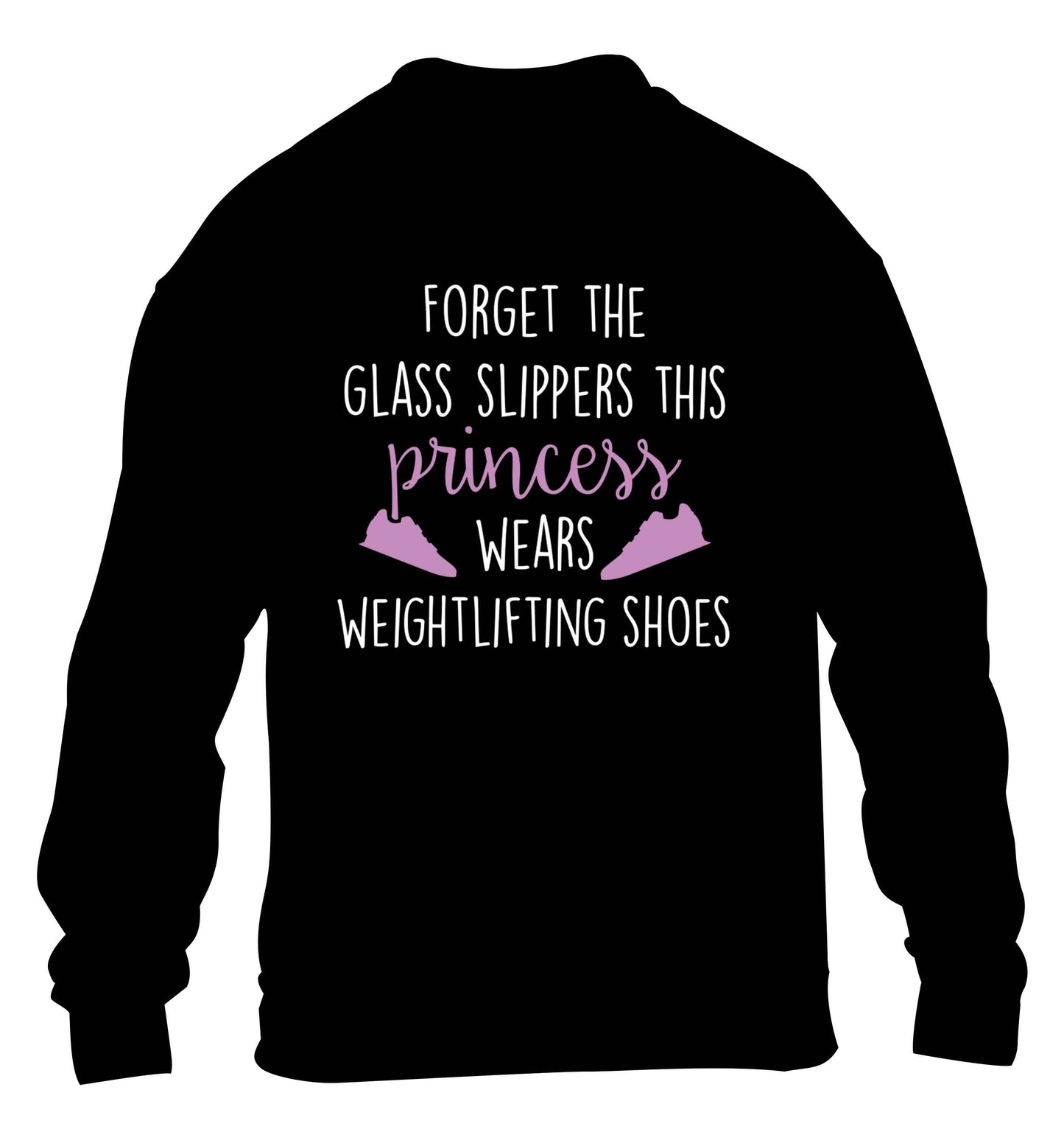 Forget the glass slippers this princess wears weightlifting shoes children's black sweater 12-13 Years