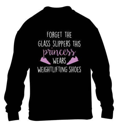 Forget the glass slippers this princess wears weightlifting shoes children's black sweater 12-13 Years