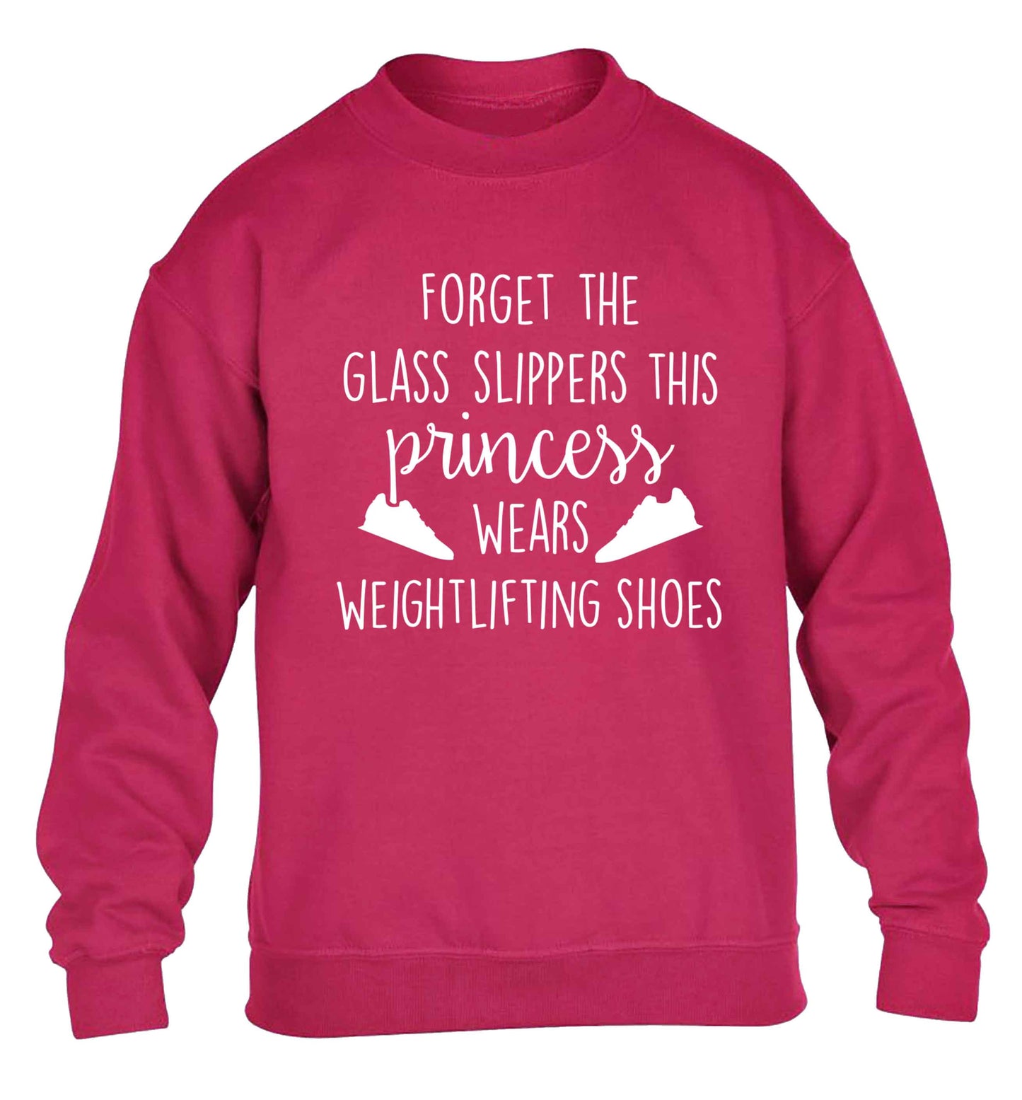Forget the glass slippers this princess wears weightlifting shoes children's pink sweater 12-13 Years
