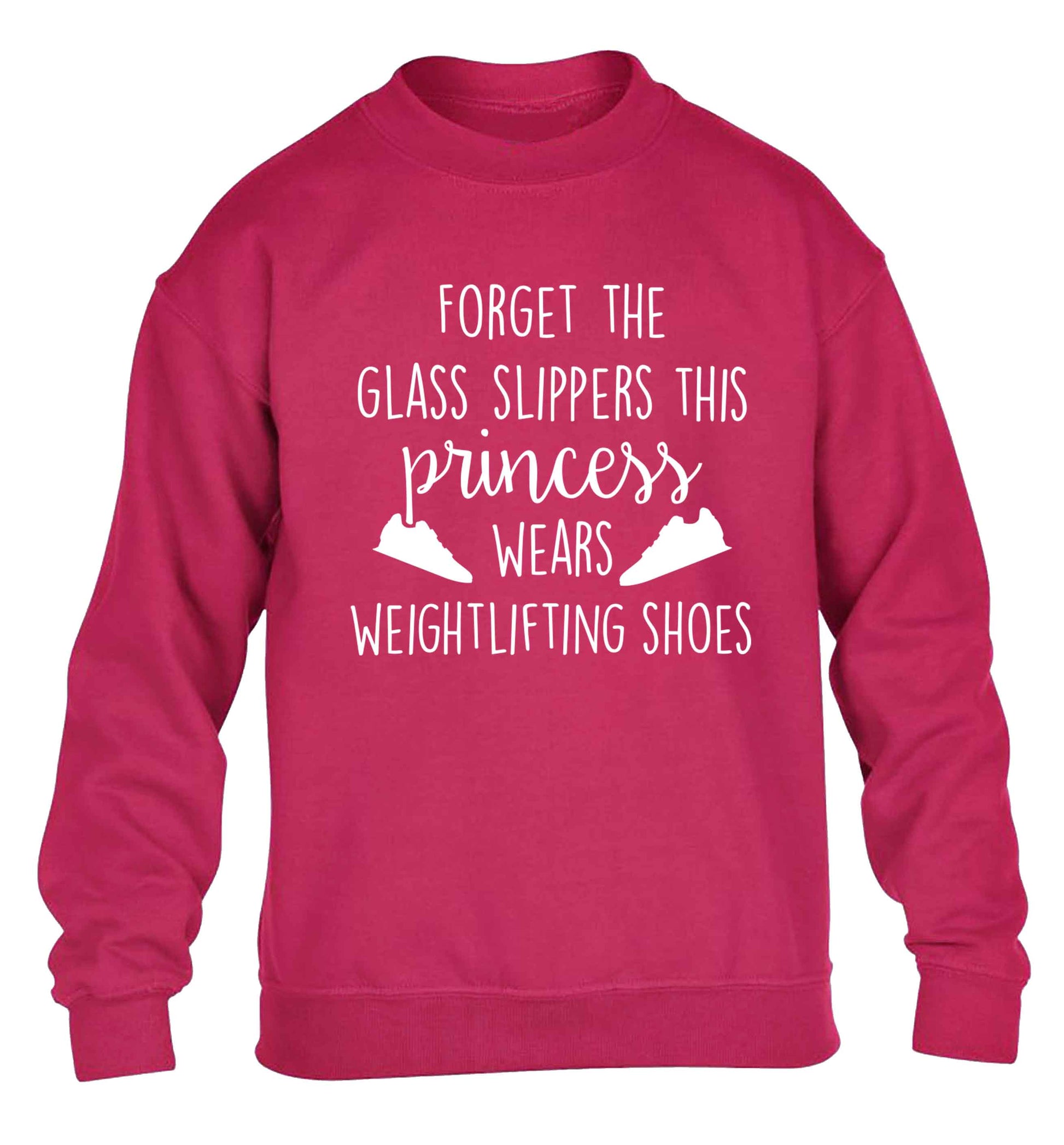 Forget the glass slippers this princess wears weightlifting shoes children's pink sweater 12-13 Years