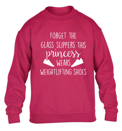 Forget the glass slippers this princess wears weightlifting shoes children's pink sweater 12-13 Years