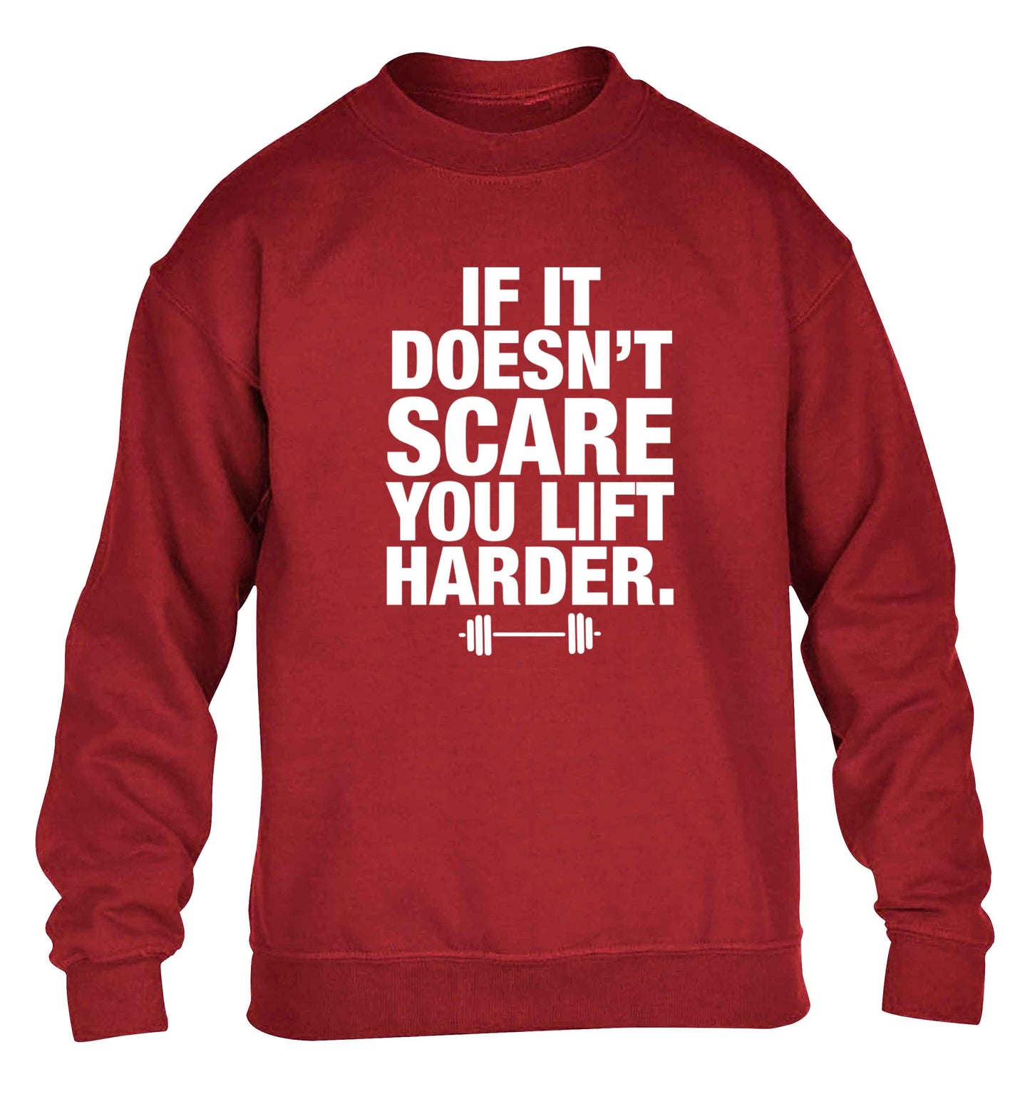 If it doesnt' scare you lift harder children's grey sweater 12-13 Years