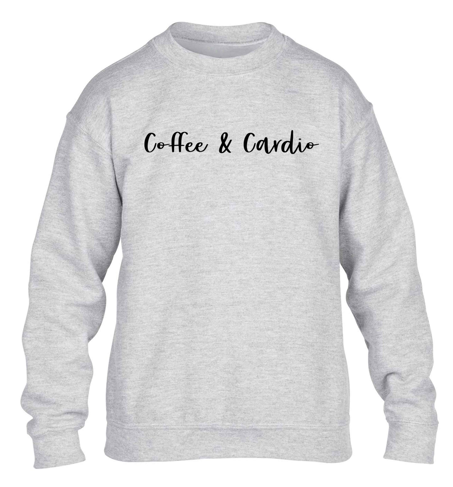 Coffee and cardio children's grey sweater 12-13 Years