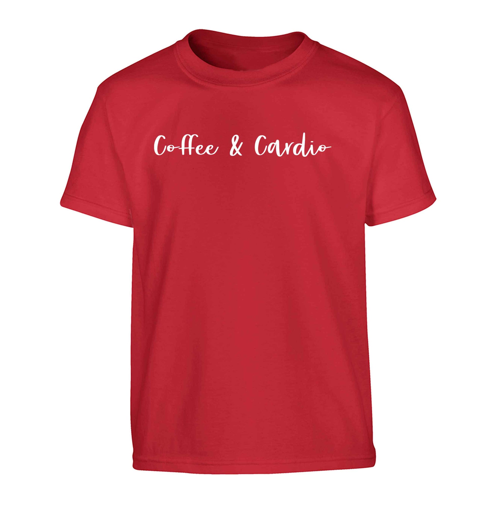 Coffee and cardio Children's red Tshirt 12-13 Years