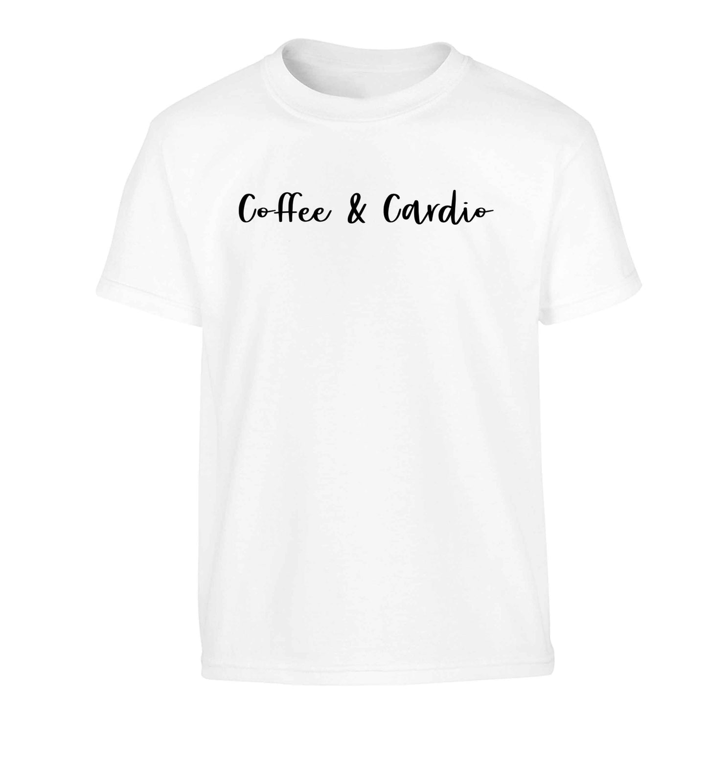 Coffee and cardio Children's white Tshirt 12-13 Years