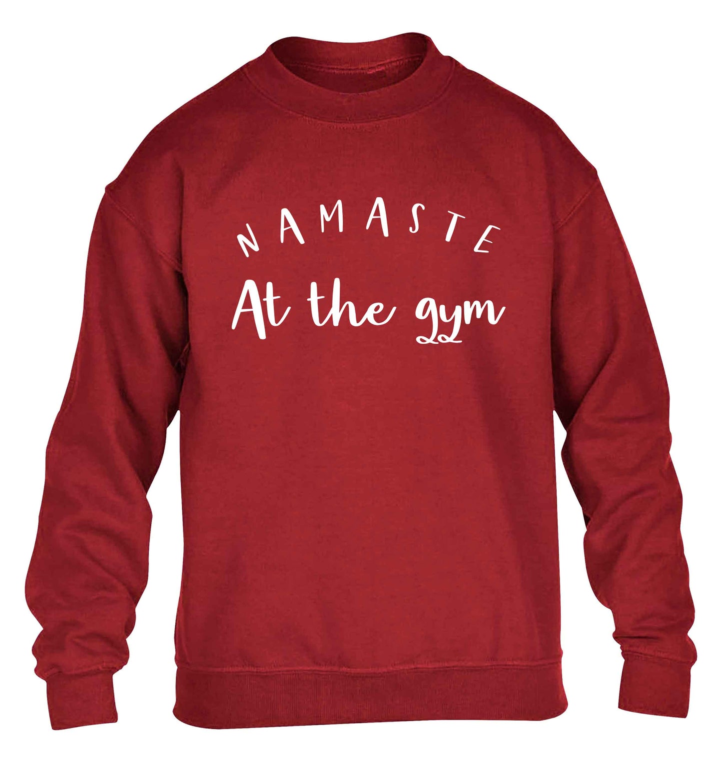 Namaste at the gym children's grey sweater 12-13 Years