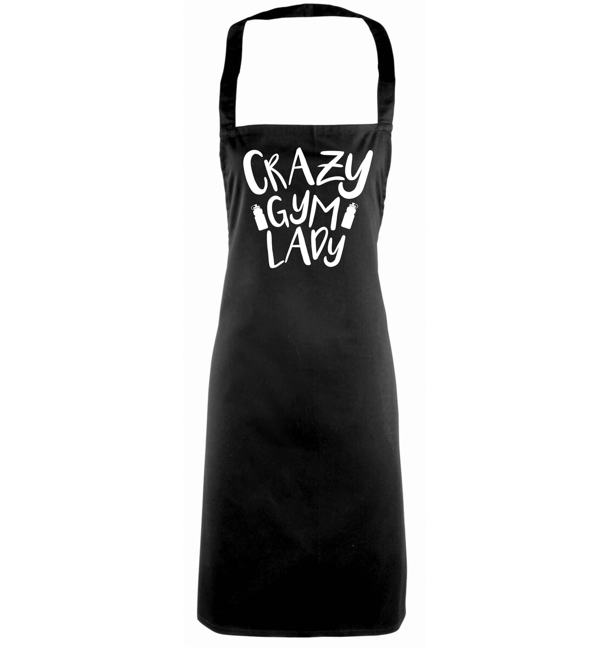 Crazy gym lady black apron