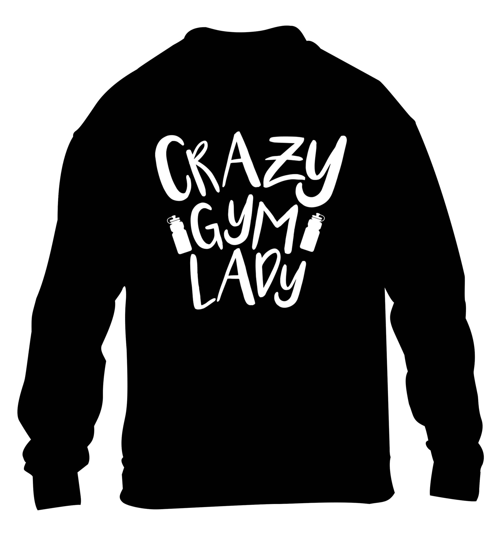 Crazy gym lady children's black sweater 12-13 Years