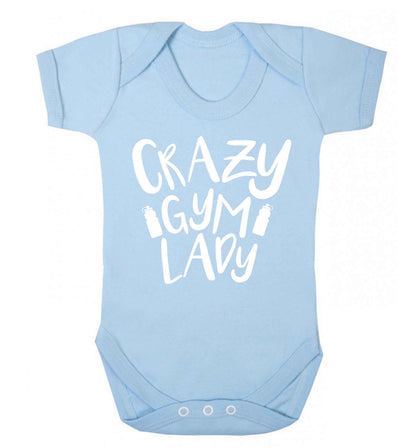 Crazy gym lady Baby Vest pale blue 18-24 months