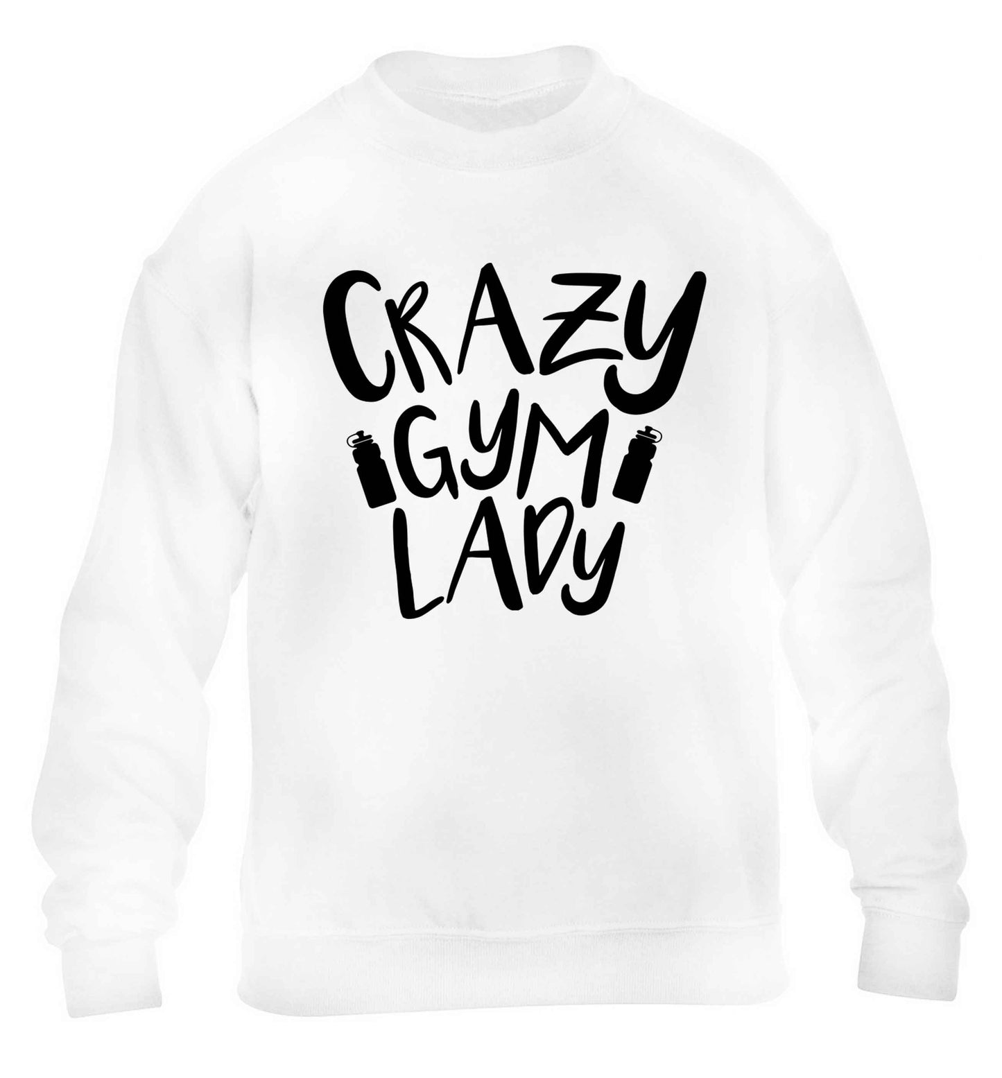 Crazy gym lady children's white sweater 12-13 Years
