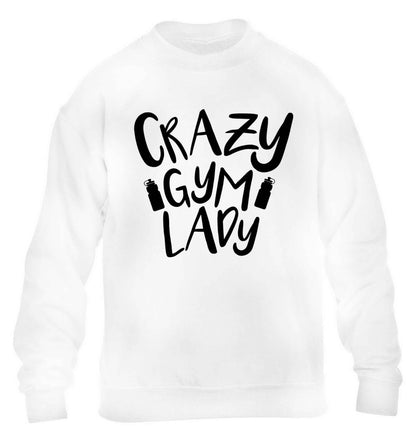 Crazy gym lady children's white sweater 12-13 Years