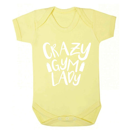 Crazy gym lady Baby Vest pale yellow 18-24 months