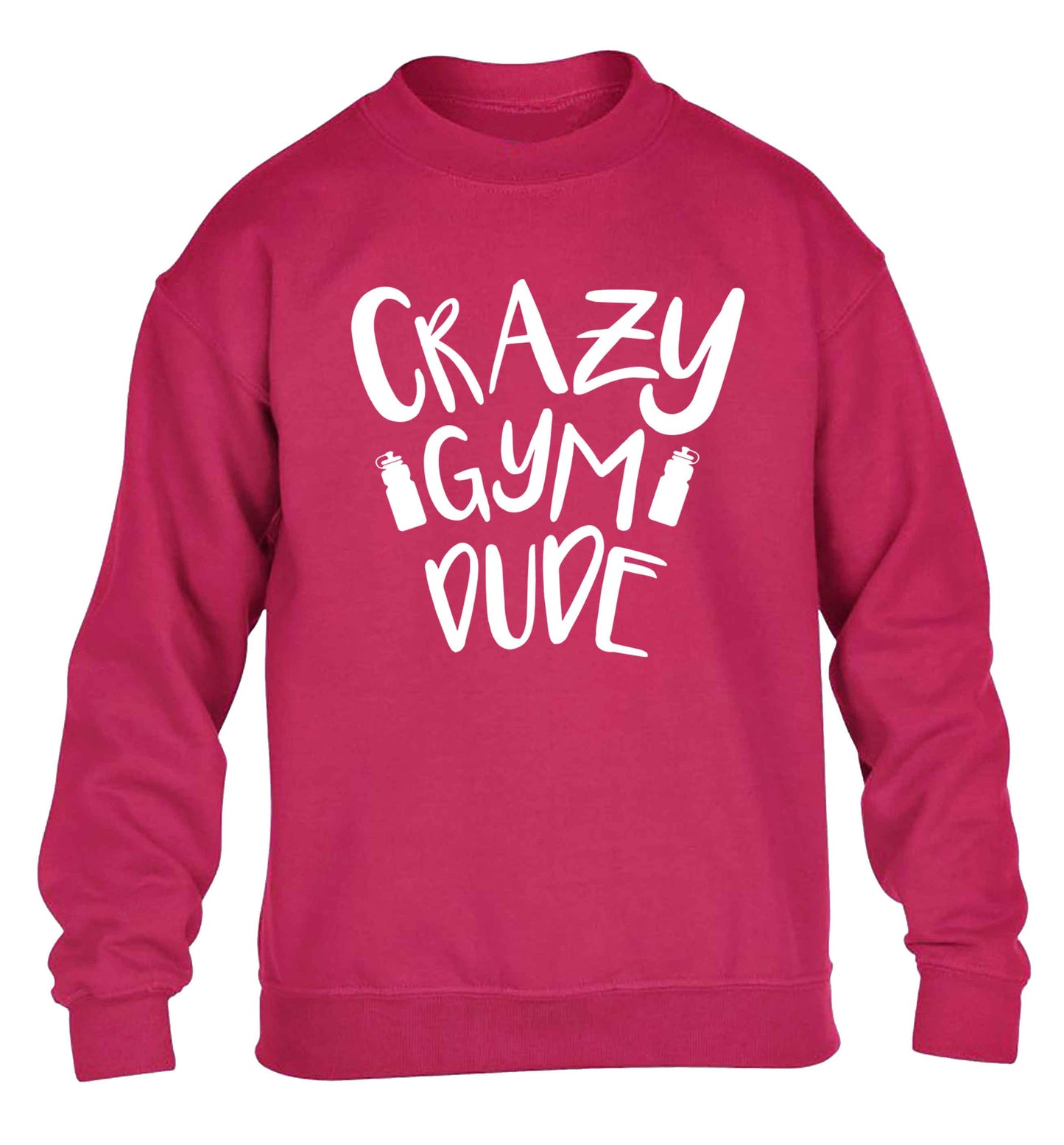 Crazy gym dude children's pink sweater 12-13 Years