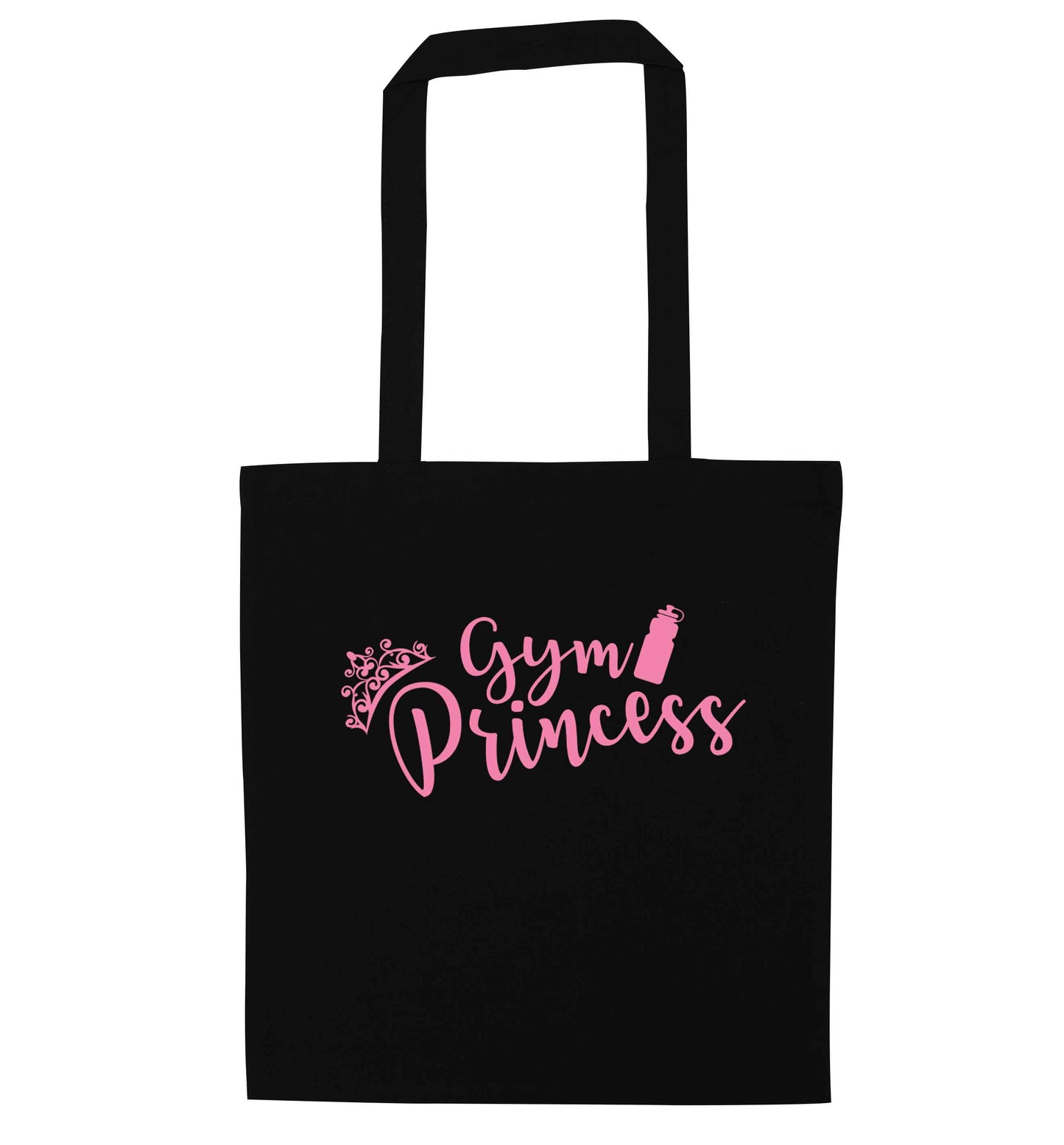 Gym princess black tote bag